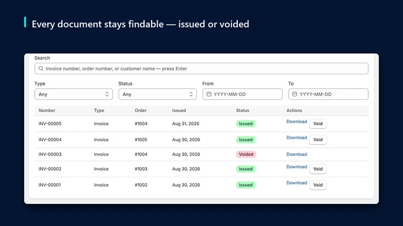 Reamly: Invoice & Packing Slip