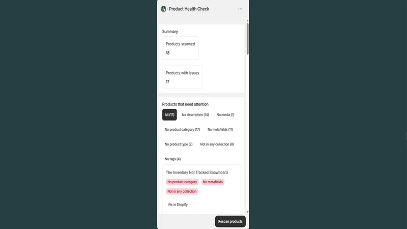 Product Health Check