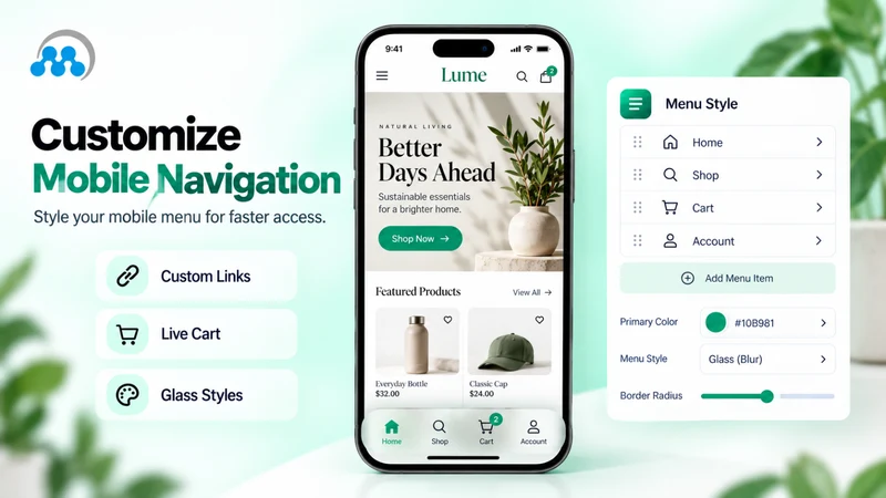 Mobile Menu | Liquid Glass UI