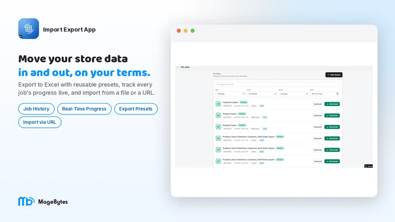 MageBytes Import Export