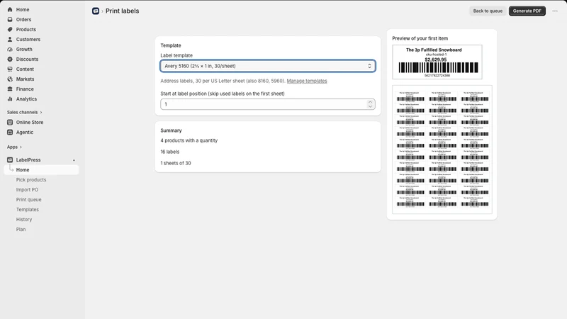 LabelPress: Barcode Labels