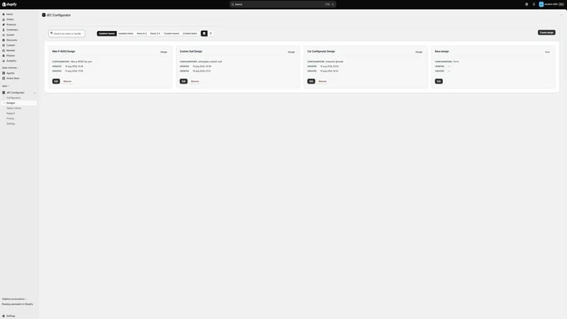 JEC Product Options