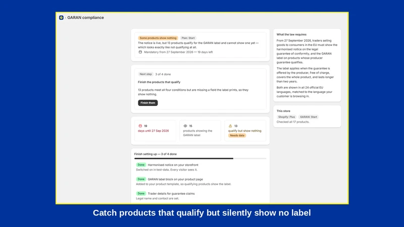 GARAN EU Guarantee Label