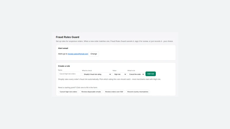 Fraud Rules Guard