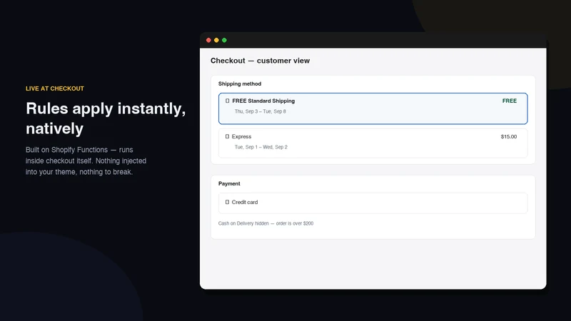 Franky Checkout Rules