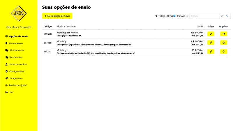 Envio Próprio