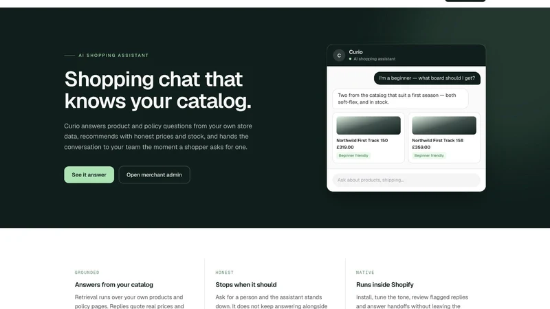 Curio | AI Shopping Assistant