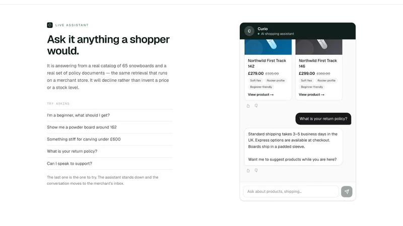 Curio | AI Shopping Assistant