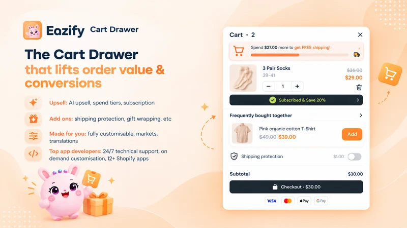 Kivoly Cart Drawer Cart Upsell