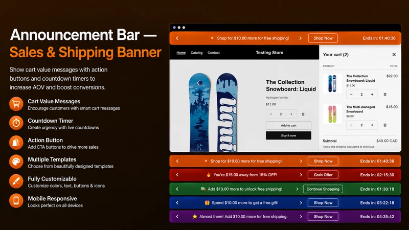 Barnest ‑ Announcement Bar