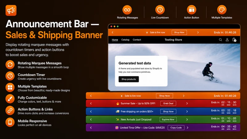 Barnest ‑ Announcement Bar