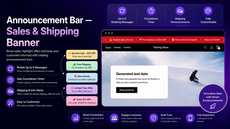 Barnest ‑ Announcement Bar