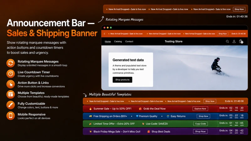 Barnest ‑ Announcement Bar