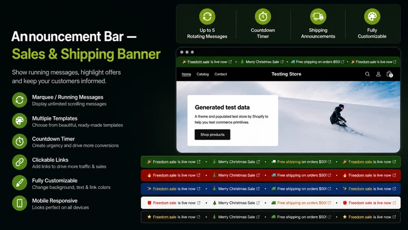 Barnest ‑ Announcement Bar