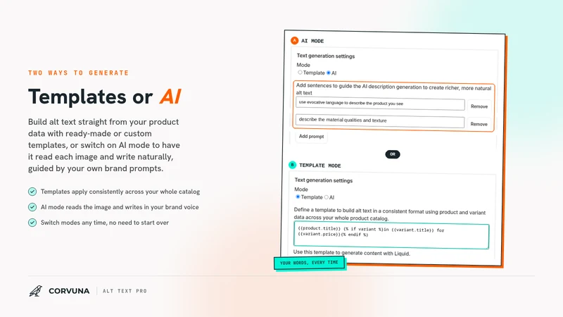 Corvuna Alt Text Pro