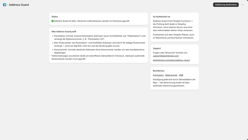 AppHighway Address Guard