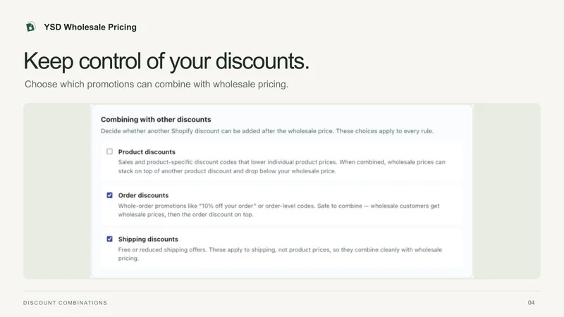 YSD Wholesale Pricing