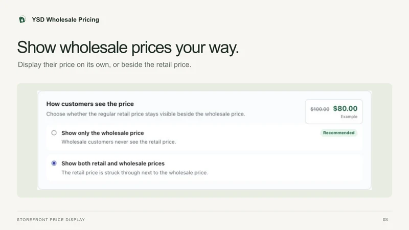 YSD Wholesale Pricing