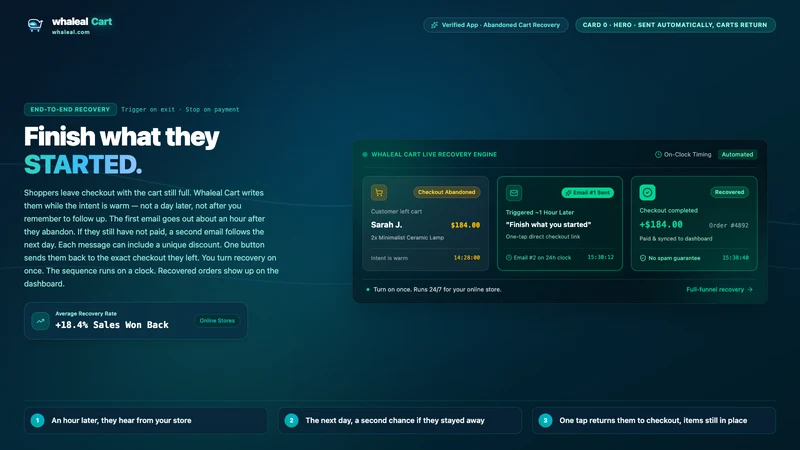 Whaleal Cart: AI Cart Recovery