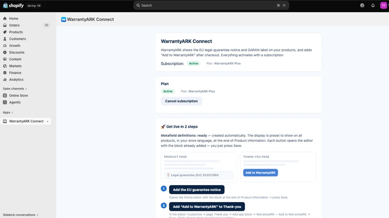 WarrantyARK Connect