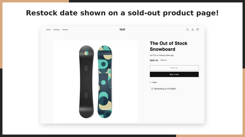 UR: Restock＆Back in Stock Date