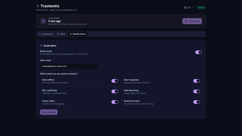 Trackentis AI Monitor