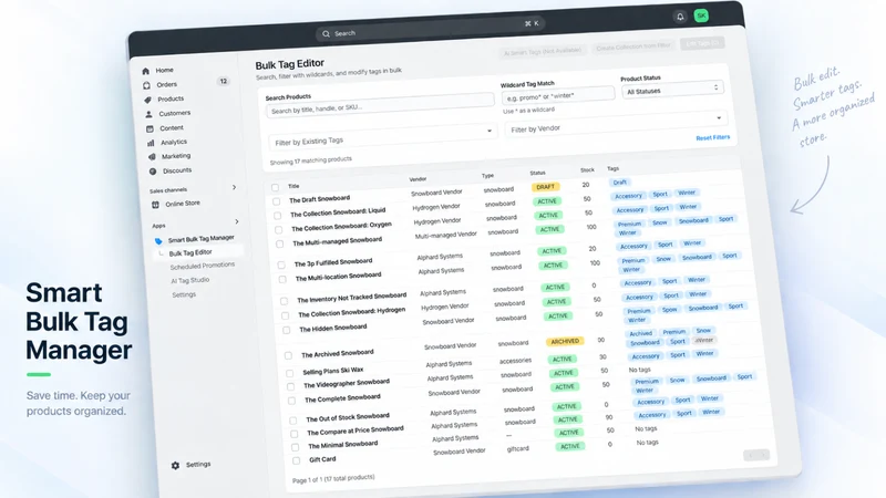 Smart Bulk Tag Manager