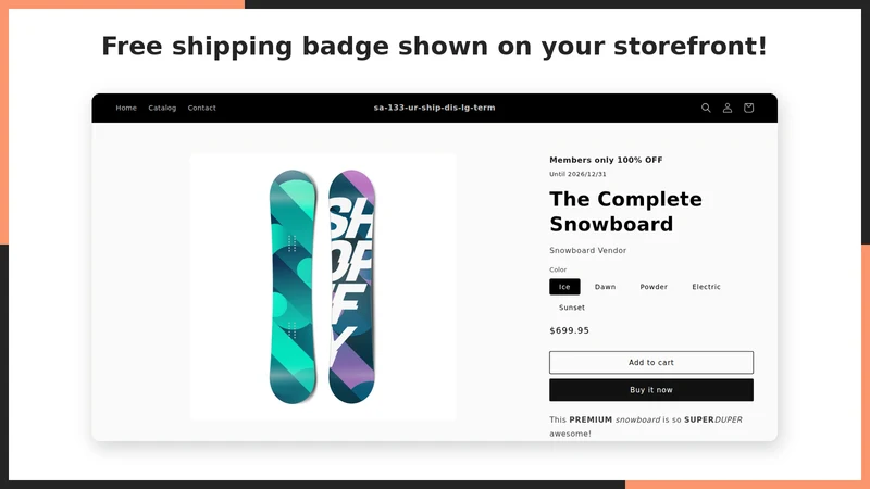 UR: Timed Shipping Discount