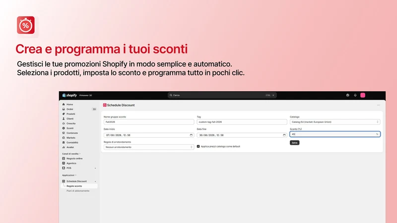 Schedule Discount