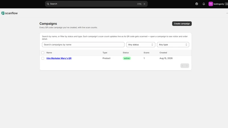 ScanFlow: QR Marketing