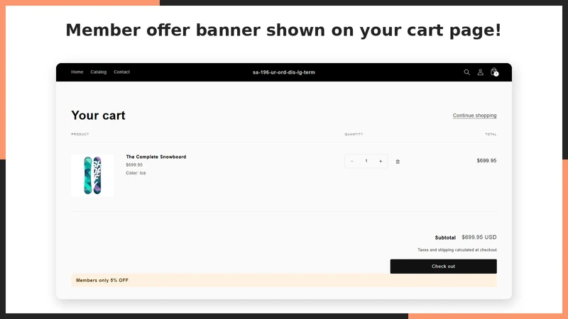 UR: Timed Login Order Discount