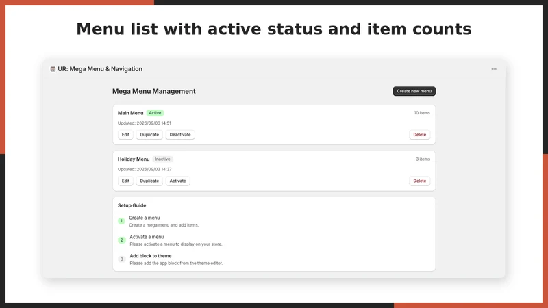 UR: Mega Menu & Navigation