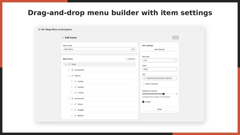 UR: Mega Menu & Navigation