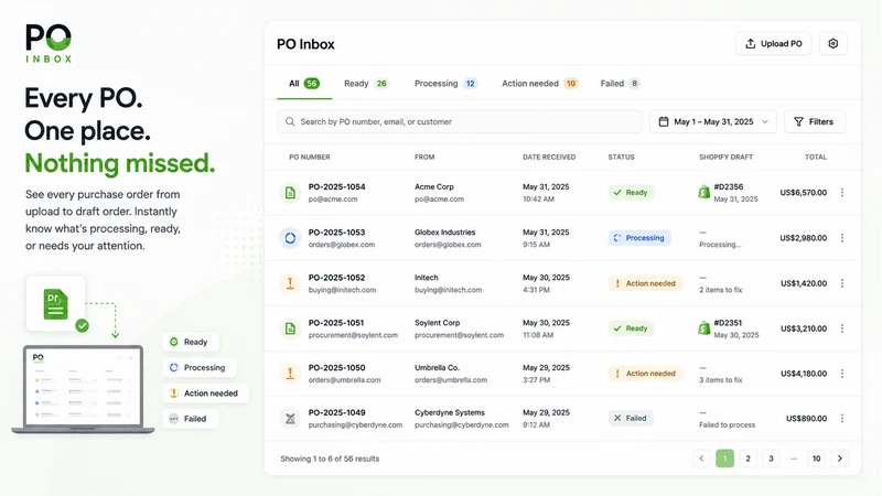 POinbox ‑ Pdf & Email to Order