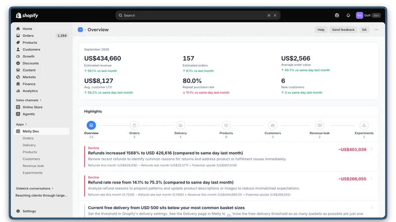 Metly — Automated Analytics