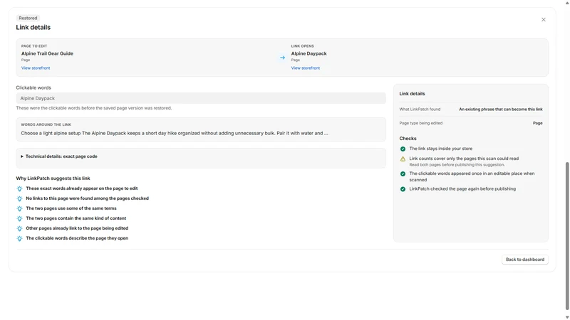 LinkPatch SEO: Internal Links