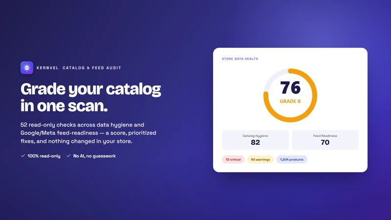 Kernvel Catalog & Feed Audit