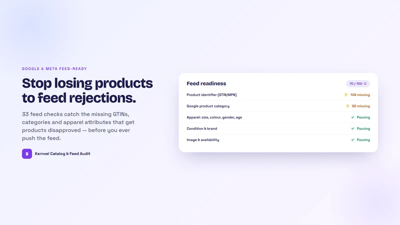 Kernvel Catalog & Feed Audit