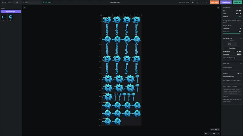 Gangify Gang Sheet Builder