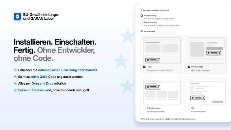 EU Warranty Label + GARAN