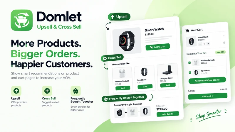 Domlet: Upsell & Cross Sell