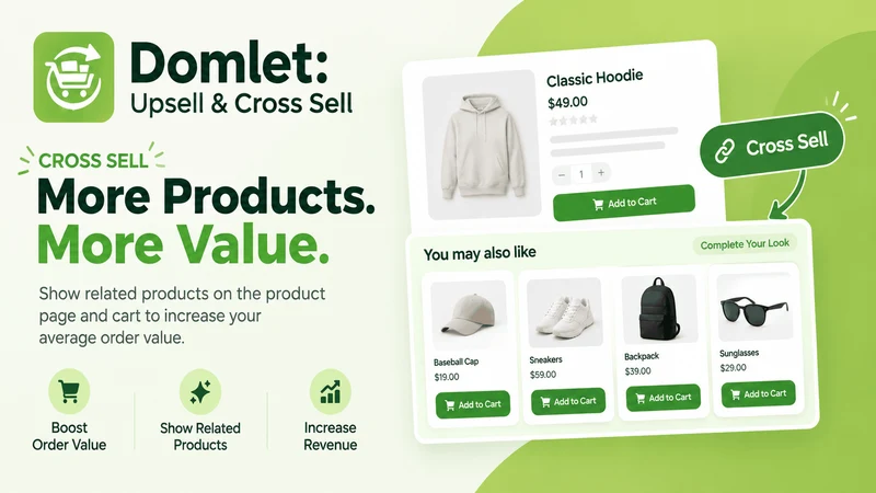 Domlet: Upsell & Cross Sell