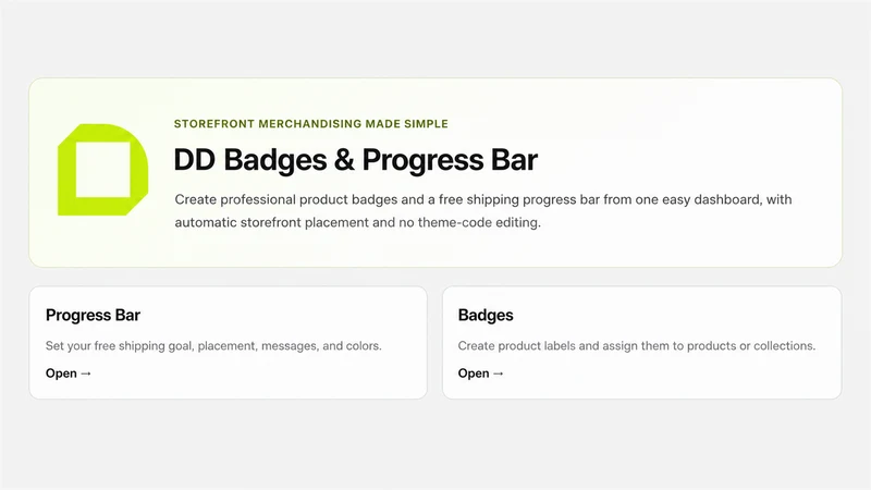 DD Badges & Progress Bar