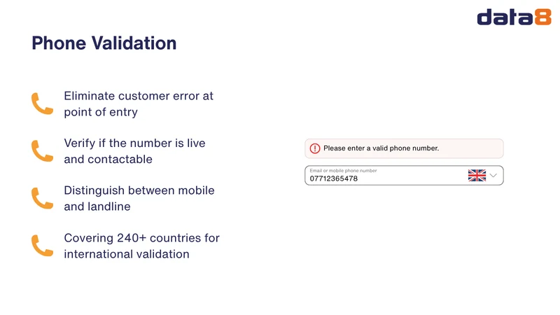 Data8 Checkout Validation