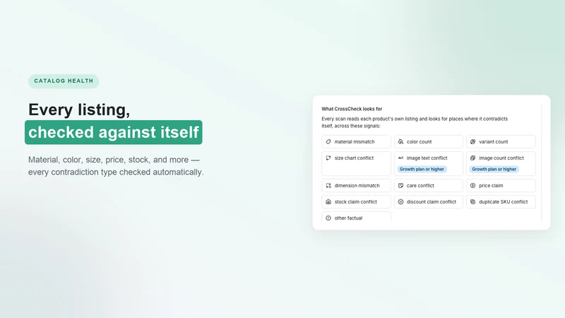 CrossCheck: Product Audit