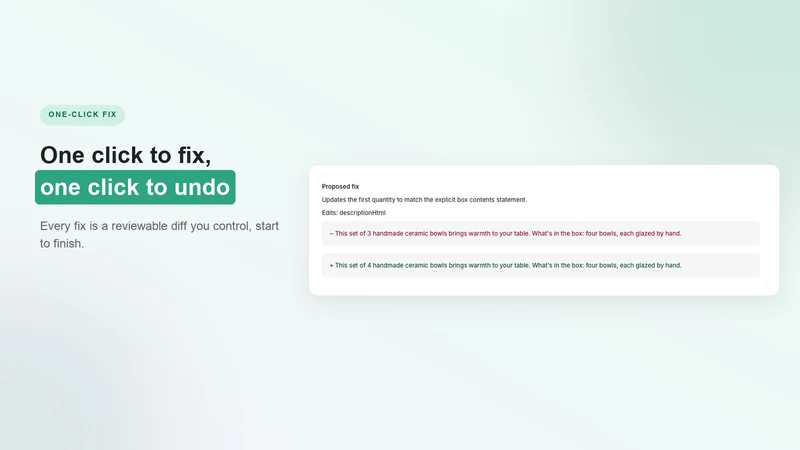 CrossCheck: Product Audit