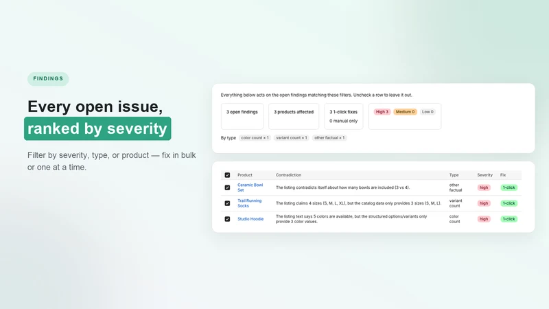 CrossCheck: Product Audit