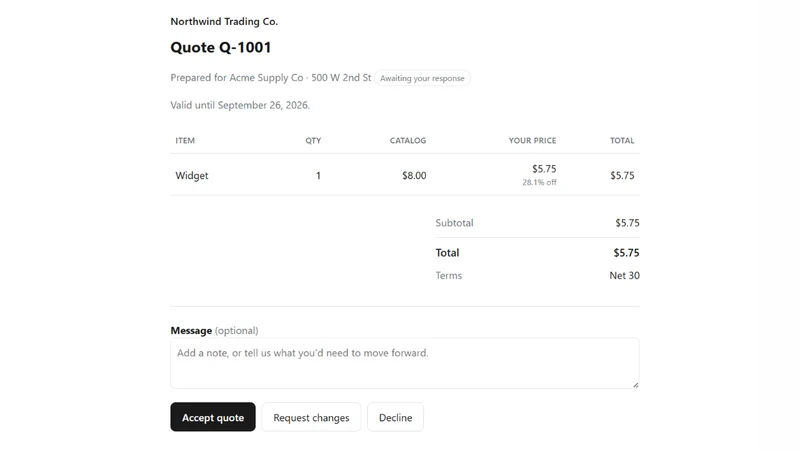 Counterline B2B Quotes