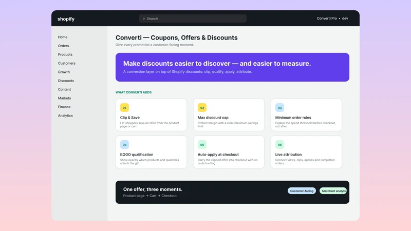 Converti : Coupons, Offers