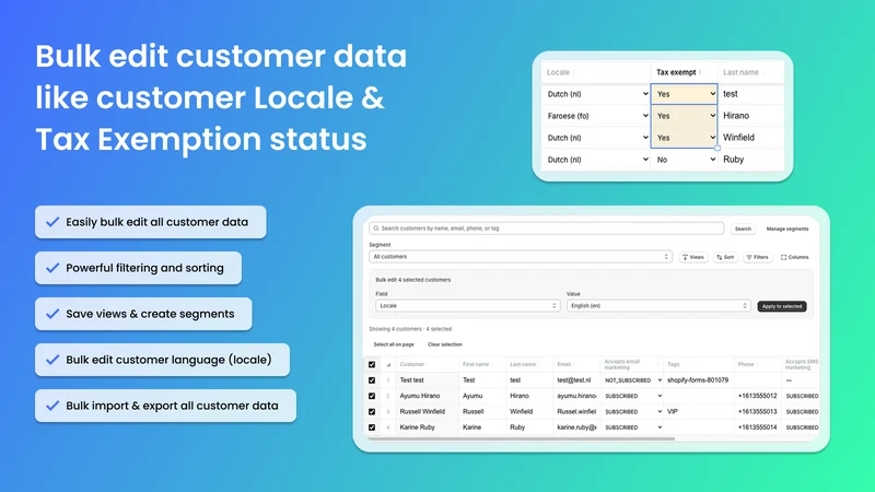 OO ‑ Bulk Customer Data Editor